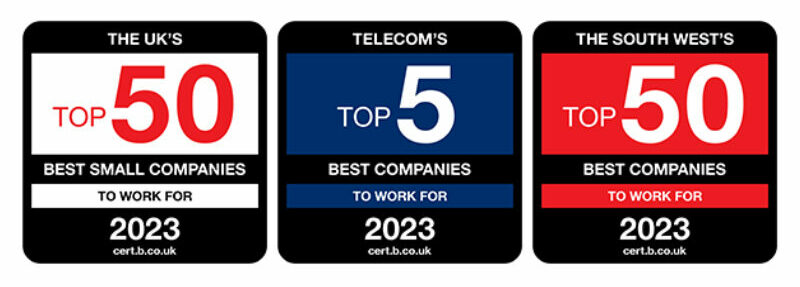 Excalibur Communications Best Companies 2023 accreditations.