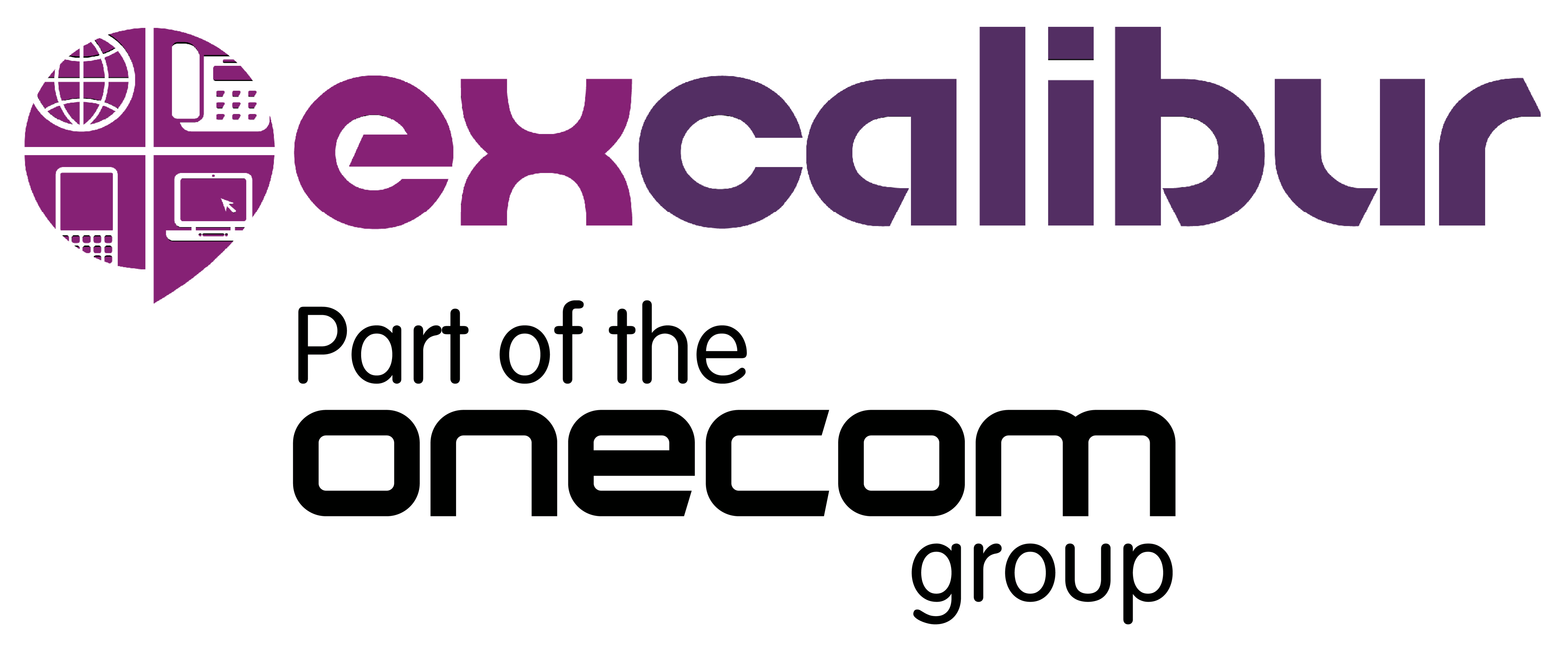 Excalibur Communications and Onecom logo.